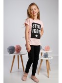 Pink t-shirt with the inscription NDZ8420 - Online store - Boutique